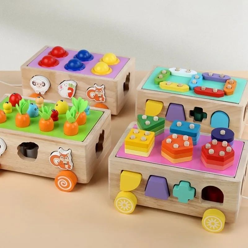 ألعاب خشبية أشكال ملونة متطابقة صندوق ألعاب ألغاز ملون مطرز ألعاب تعليمية معرفية ملونة هدايا للأطفال