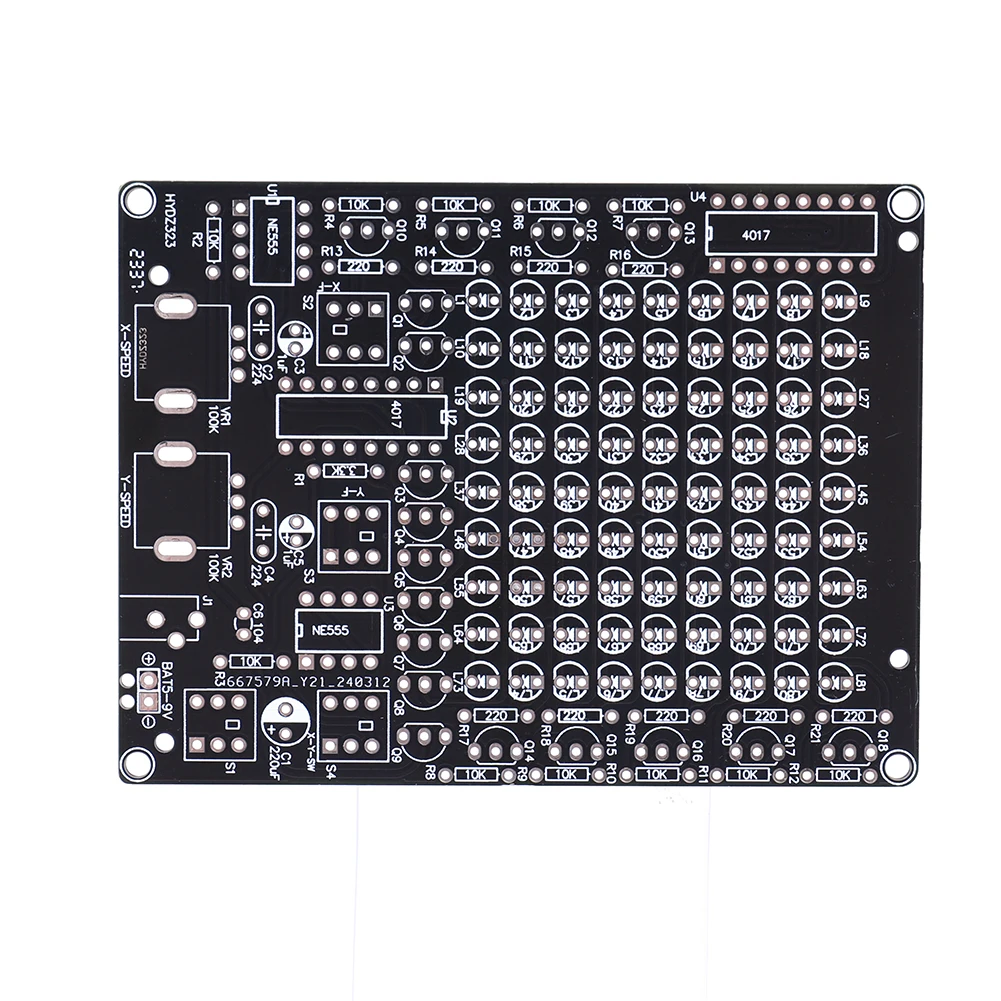 CHA-81 DIY LED Electronic Kit DC4.5-9V USB/Battery Power Supply 9x9 Dot Matrix Board for School Students STEM Teaching