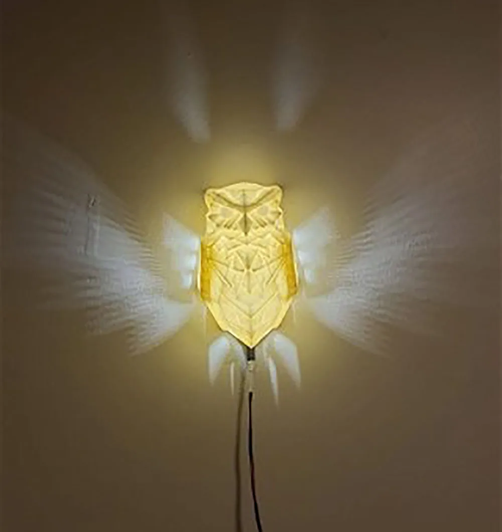 New creative 3D Eagle Owl Lion Wall Lamp LED Decorative Light Bedside Night Light for Hotel Room Bar Lighting Decoration