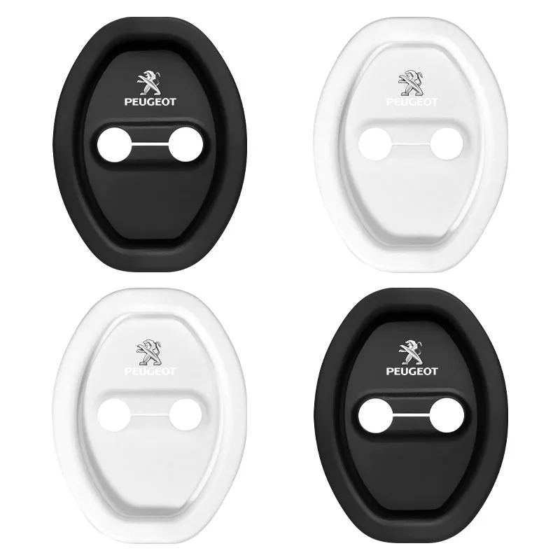 4 stuks Auto Deurslot Bescherm Cover Silicagel Case Auto Accessoires voor Peugeot 408 4008 308 3008 Rifter 5008 508 2008 208 301 RCZ