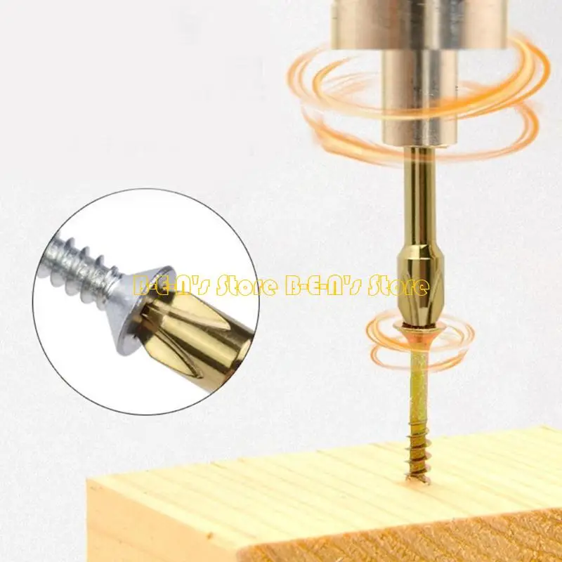 Y1AD 10Pcs Screwdriver Bits Crosses Head Design Steel Round Shank Set