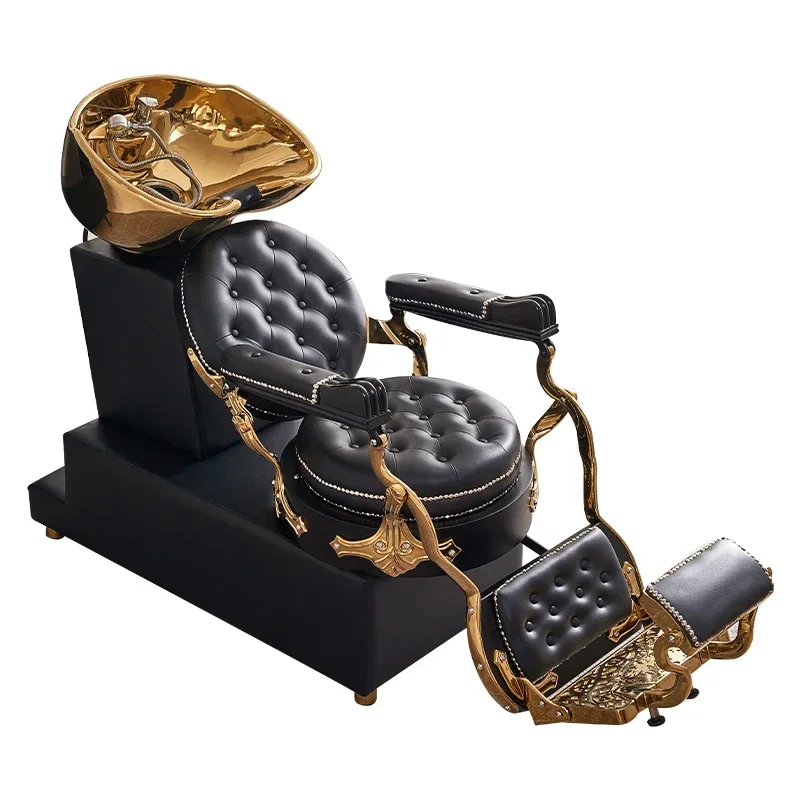 

Luxury beauty salon massage hair washing chair head spa shampoo sink bed