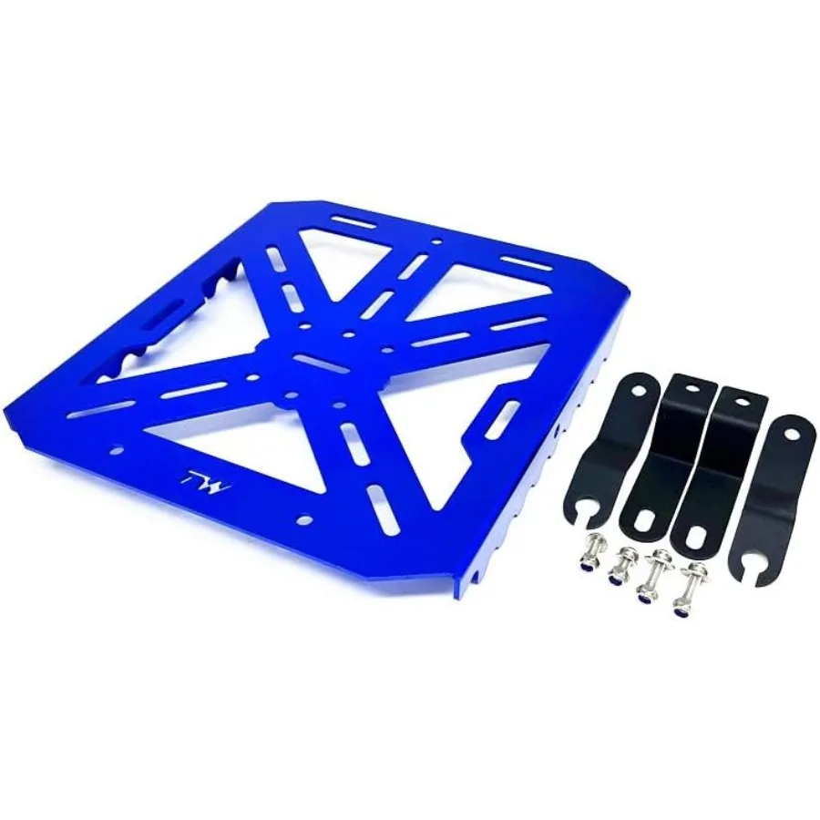 Aluminum Rear Cargo Tail Rack Carrier Luggage Holder Plate for Yamaha TW200 TW 200 19902024 Blue Durable Motorcycle Rear Cargo