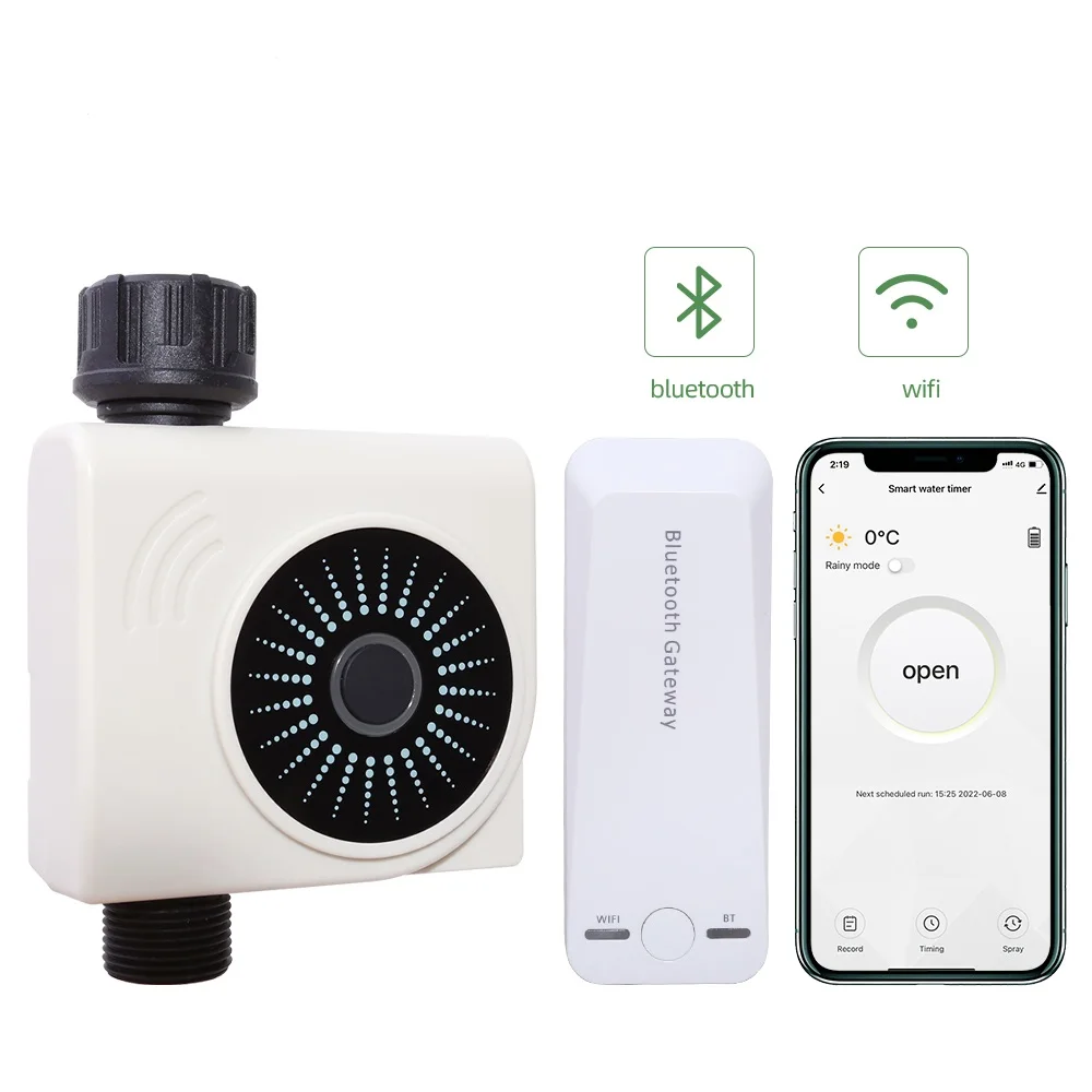 Bluetooth Wifi Garden Irrigation Timer Automatic Remote Water Timer Smart Faucet Irrigation Controller Via Smartphone Control