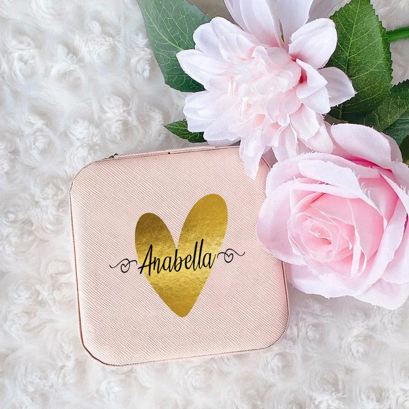 شخصية الحجاب فتاة صندوق مجوهرات اسم مخصص مجوهرات للبنات المسلمات حالة السفر مجوهرات صناديق تخزين هدايا عيد ميلاد احتفالية