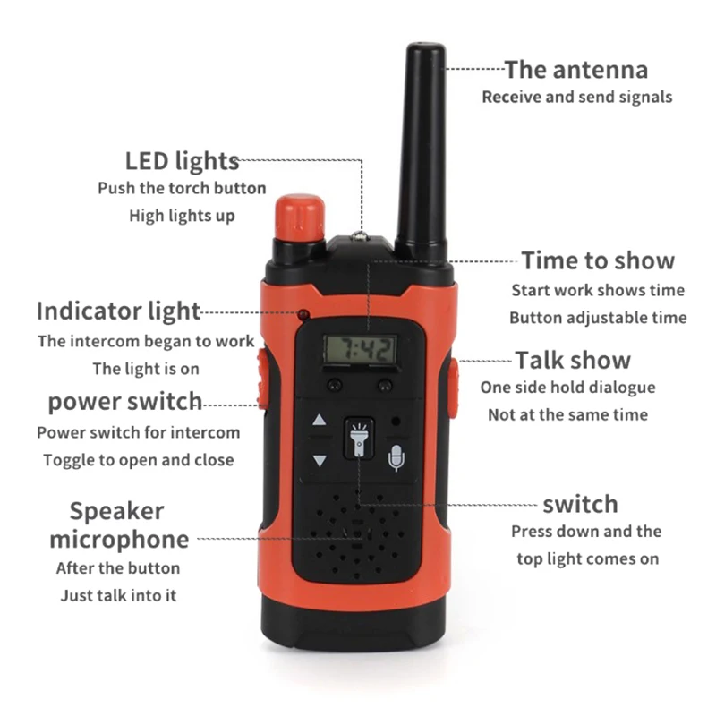 2 pz Walkie Talkie stazioni Radio bidirezionale Walkie-Talkie a lungo raggio Profesional Mini Walkie Talkie chiamata Wireless Walkie