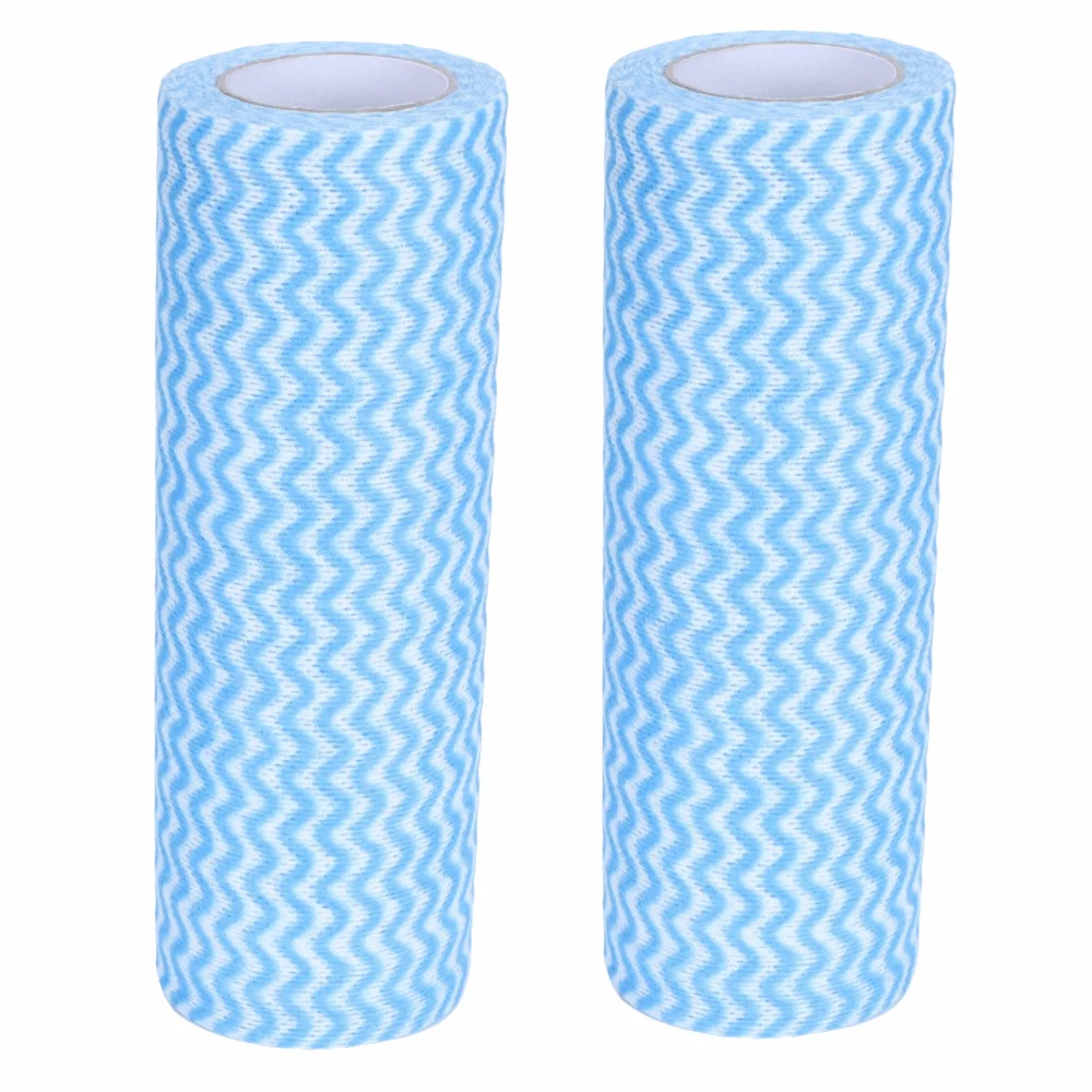 100pcs Handy Nonwoven Fabric Disposable Cleaning Cloths Multi-Purpose Kitchen Towels Wiping Rags Household Use