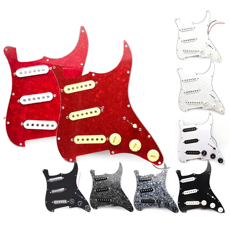 

Electric Guitar Circuit Board 5-position Switch Guitar Pickguard Pickups 3 Single Guard Plate Pickup Guitars Accessories for ST