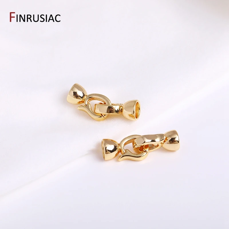 18K Gold Plated Brass Pearl Clasps For Jewelry Making Supplies, Bracelet Nacklace Connectors Jewelry Accessories Wholesale