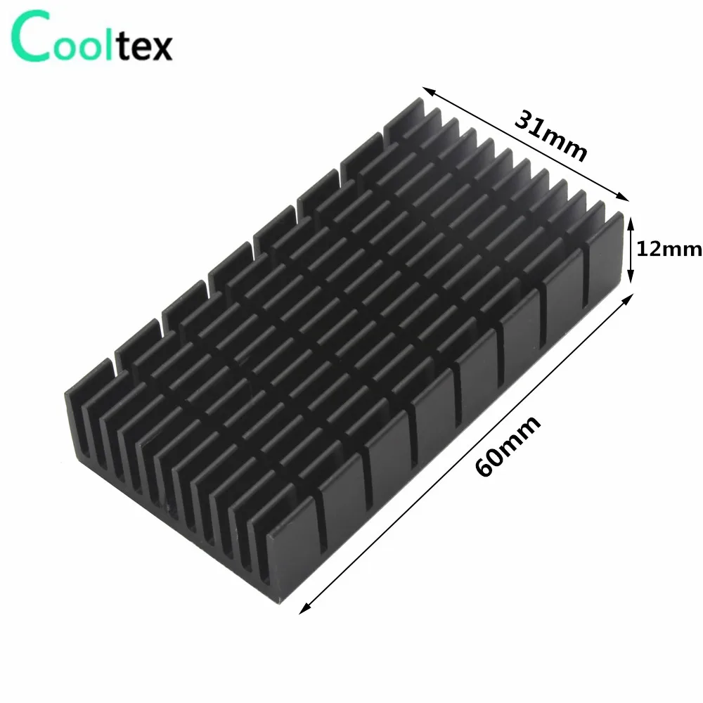 4pcs 60x31x12mm Aluminum Heatsink Heat sink for Electronic Chip Integrated Circuit Cooling With Thermal Conductive Tape