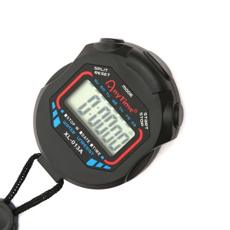 Imagem -06 - Lcd Portátil Profissional Esportes Cronômetro Relógio Digital Clássico com Corda Temporizador Impermeável Cronômetro