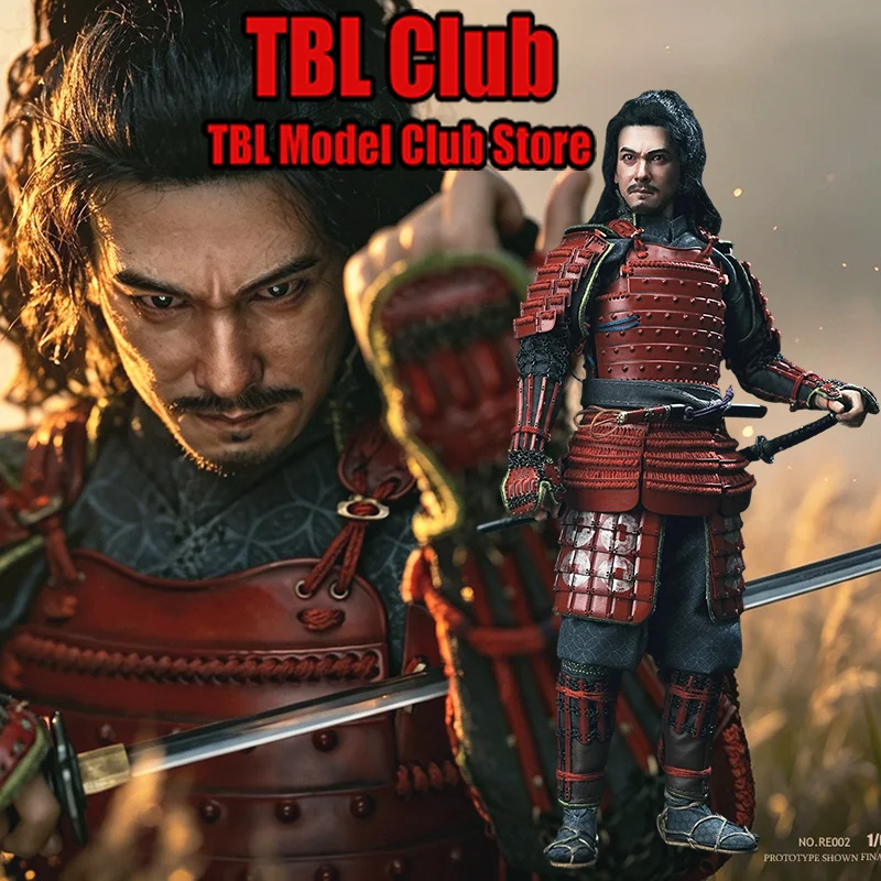 1/6 Scale Red Armor with Six Mon Coin Crest Sengoku Male General 12-inch Full Set Action Figure Soldier COOMODEL No.RE002