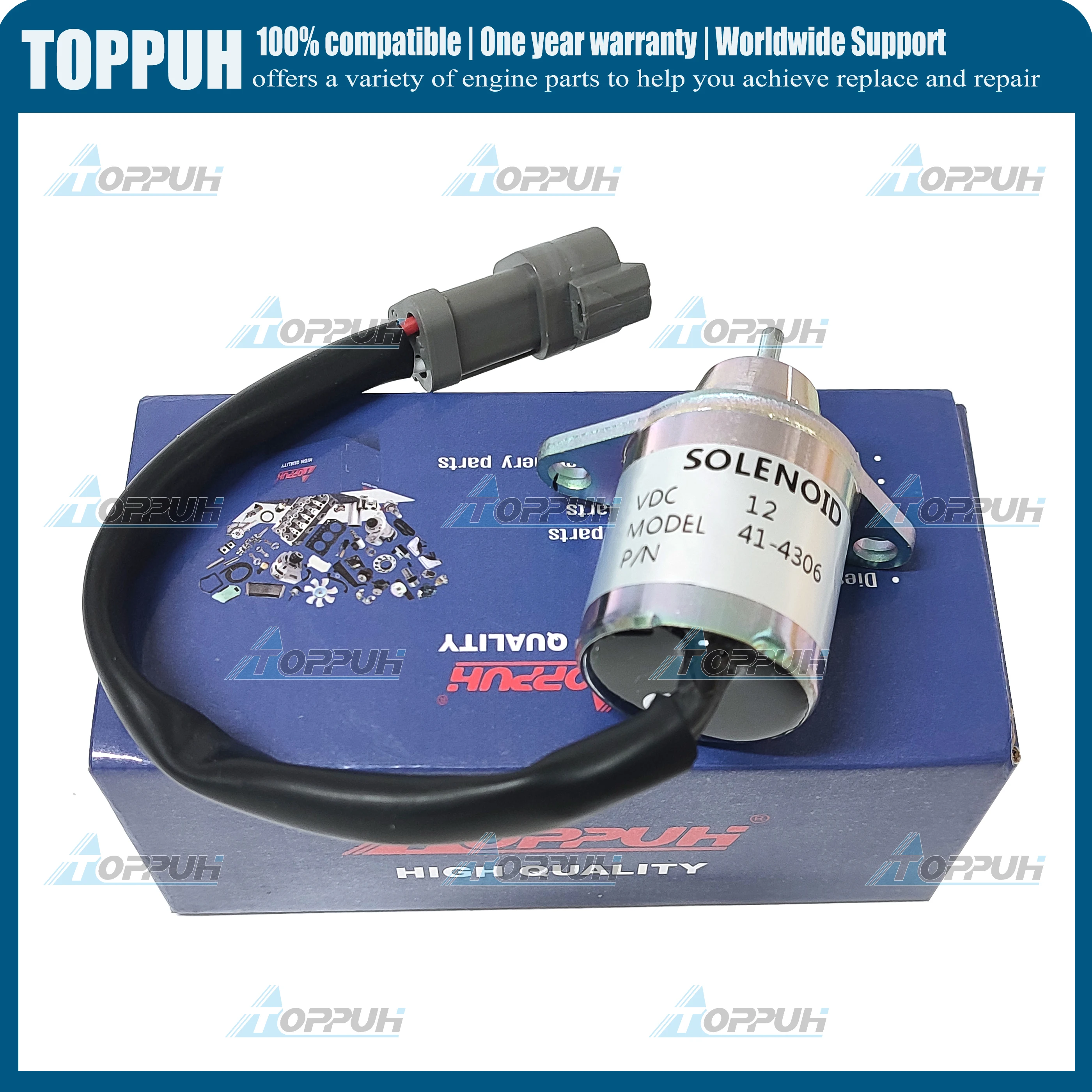 Fast Shipping Stop Shutoff Solenoid TK 41-4306 For Yanmar Engine Replaces Thermo King 12V 414306