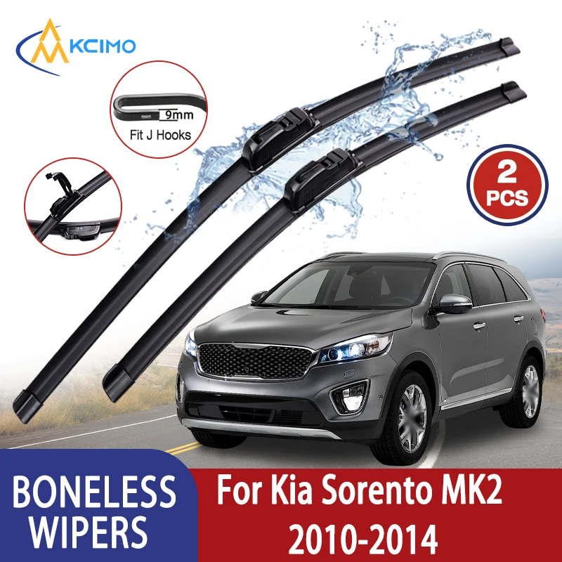 

Kcimo для Kia Sorento MK2 2010-2014 автомобильный дворник U-типа мягкий резиновый бескостный дворник HD тихий прочный автомобильный дворник 24 "+ 20"