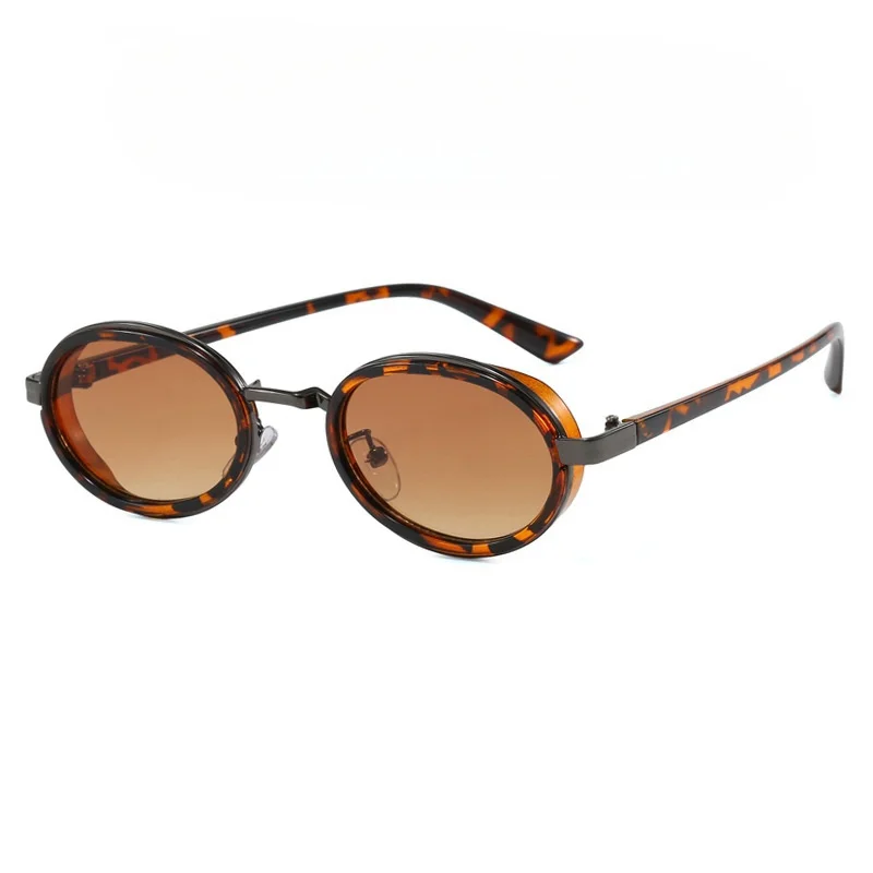 Oval Small Frame Sunglasses Steampunk Metal Retro Fashion Sunglasses Women