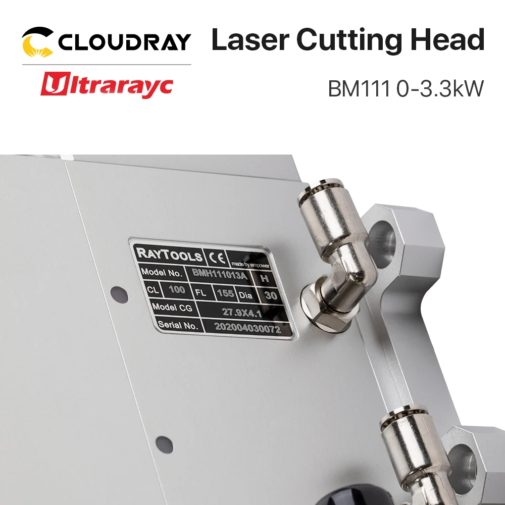 Ultraayc BM111 Raytools głowica do cięcia laserowego włókna 0-3300W Auto ogniskowanie D30 obiektyw do maszyny do cięcia metalu