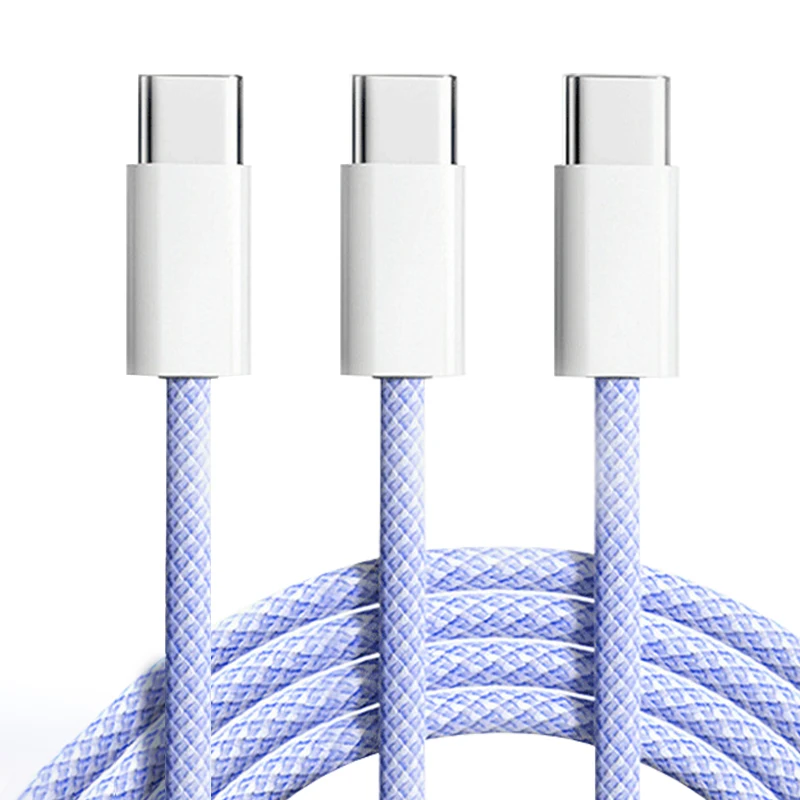 

3Pcs PD 60W USB C to USB Type C Cable Fast Charge Data Cable For Iphone 15 15Pro Huawei Samsung Xiaomi Data Line 1M 2M 3M