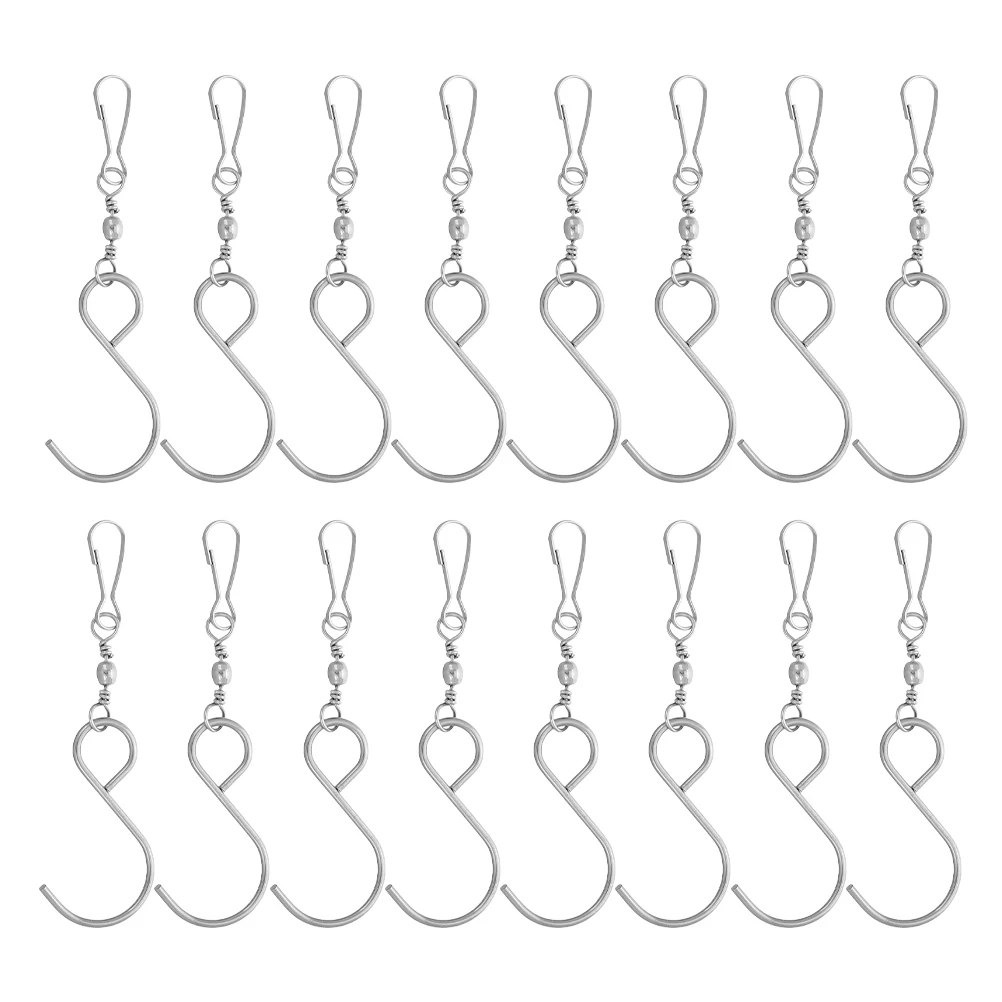 

20pcs Hooks Durable Swivel Hooks for Wind Chimes Garden Hanging Plants Outdoor Wind Chime Replacement Parts Hardware Steel