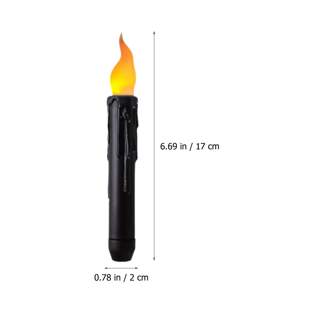 6Pcs LED Electronic Flameless Taper Candles Battery Operated Romantic Atmosphere Lights Wedding Birthday Festival