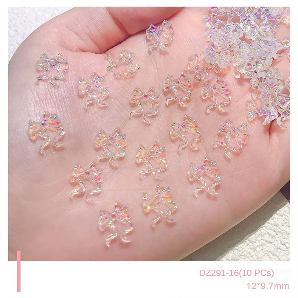 Holographic Volume Purchase Striking Wholesale Nail Accessories Bear Design Nail Art Affordable Nail Decoration Wholesale Bow