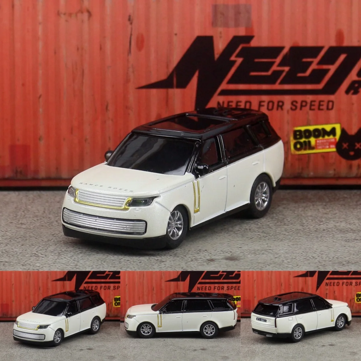 Miniature collectible toy 1:64 alloy remote control Land G65 sound light steering simple catching table display ornament