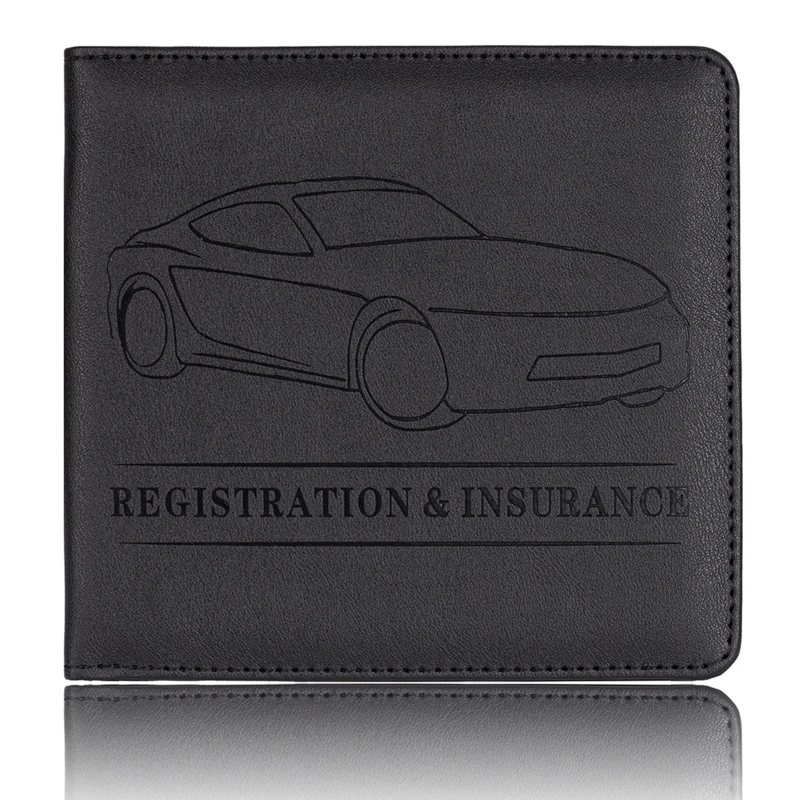 Mũ Bảo Hiểm Xe & Đăng Ký Để Thẻ Với ID Bằng Lái Bỏ Túi Cao Cấp PU Mỏng Nhẹ Cho Ô Tô Tài Liệu