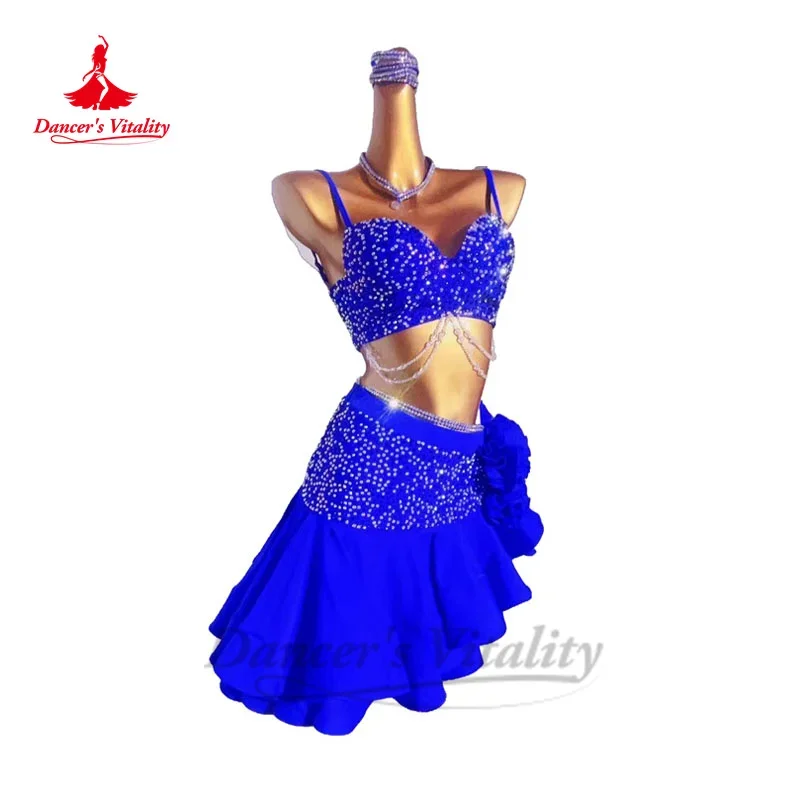 Latin Dance Dress for Women Customsized Rumba Chacha Tango Performance Competiton Costume Adult Child Latin Dancing dresses