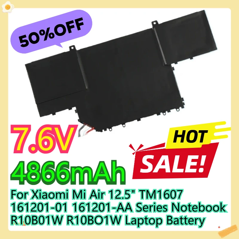 

Для Xiaomi Mi Air 12,5 "TM1607 161201-01 161201-AA серии ноутбук R10B01W R10BO1W аккумулятор для ноутбука 7,6 В 4866 мАч 37WH