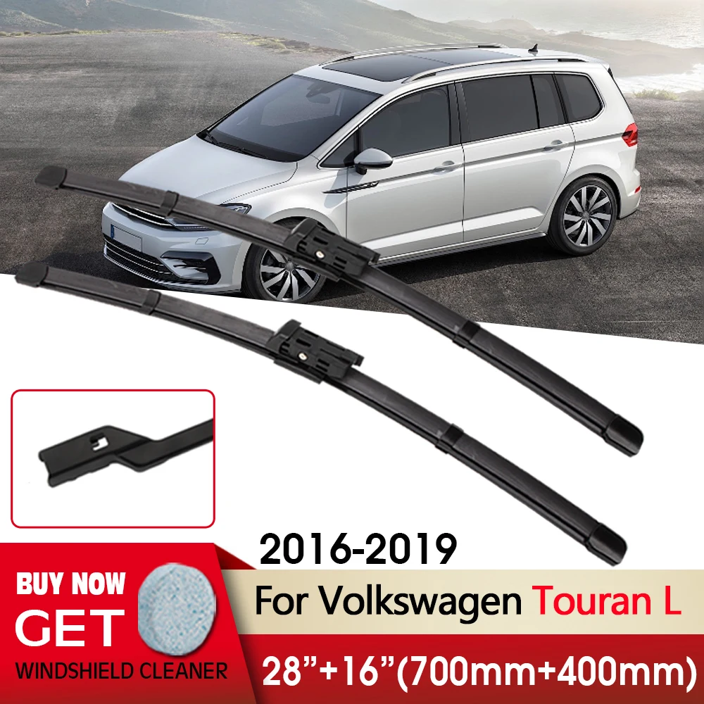 

Car Wiper Front Wiper Blades 28"+16" For Volkswagen Touran L 2016 2017 2018 2019 Front Windscreen Wipers Auto Accessories