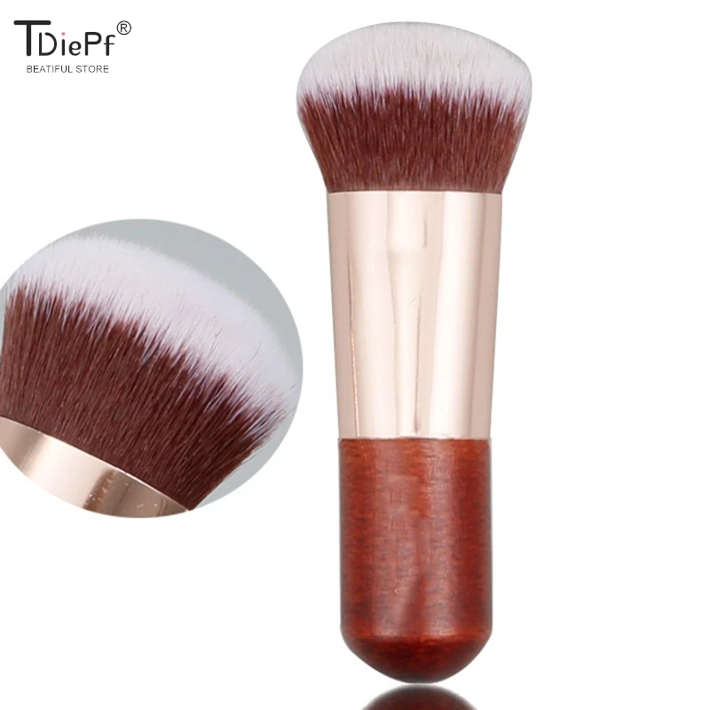 1pc pennello per trucco Mini fondotinta pennello per trucco BB Cream Powder Blush pennelli per trucco per capelli sintetici morbidi Face Cosmetic BeautyTool