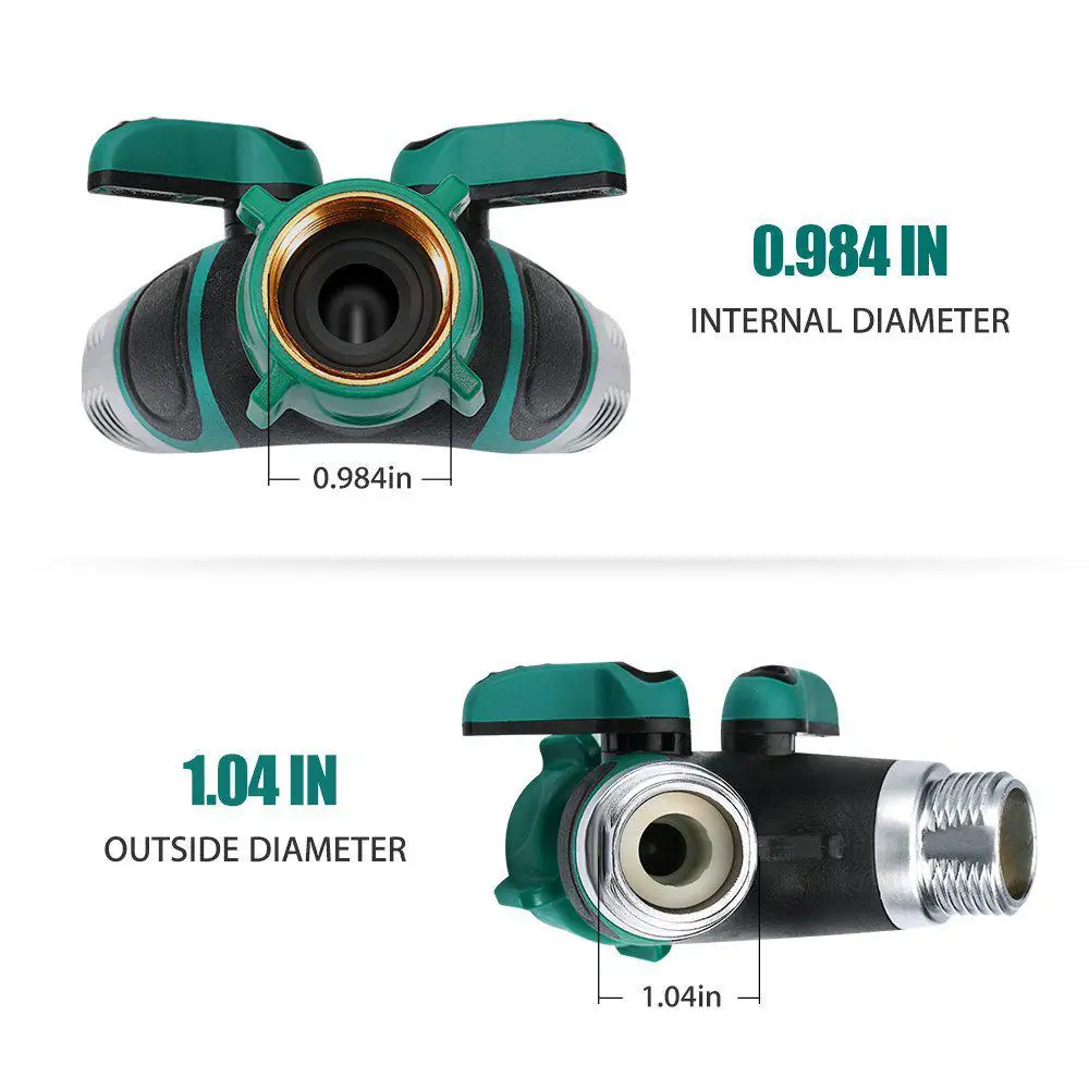 2 طريقة Y شكل موصل الخرطوم حديقة الفاصل صنبور قبضة بلاستيكية مريحة #5
