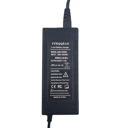 Imagen 2 del producto Cargador de batería de litio para bicicleta eléctrica, conector en línea de 3 puntas, enchufe 3P GX16, 42V, 2a, 36v