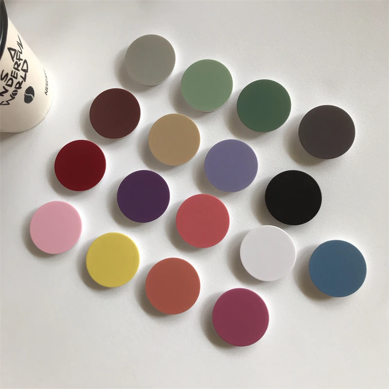 

Korea Finger Grip Phone Holder Round Solid Color Socket Pocket Expanding Stand Bracket Support Telephone Universal Phone Griptok