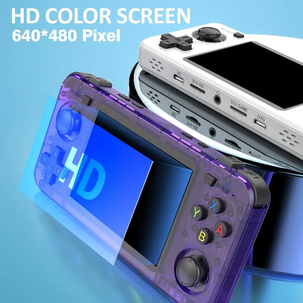 New R36H Retro Handheld Console Open-Source Linux System Classic Game Consoles 3.5 inch IPS Screen Portable Video Player