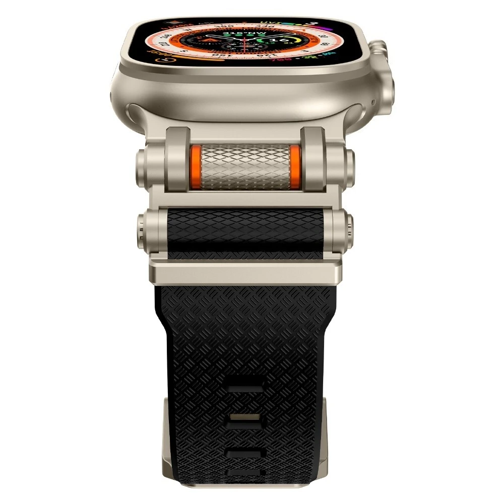 สายรัดข้อมือยางสำหรับ Apple Watch Ultra 3 49 มม. ซีรีส์ 11 10 46 มม. สายซิลิโคนโลหะสำหรับ iWatch 9 8 7 6 SE 44 มม. 45 มม.