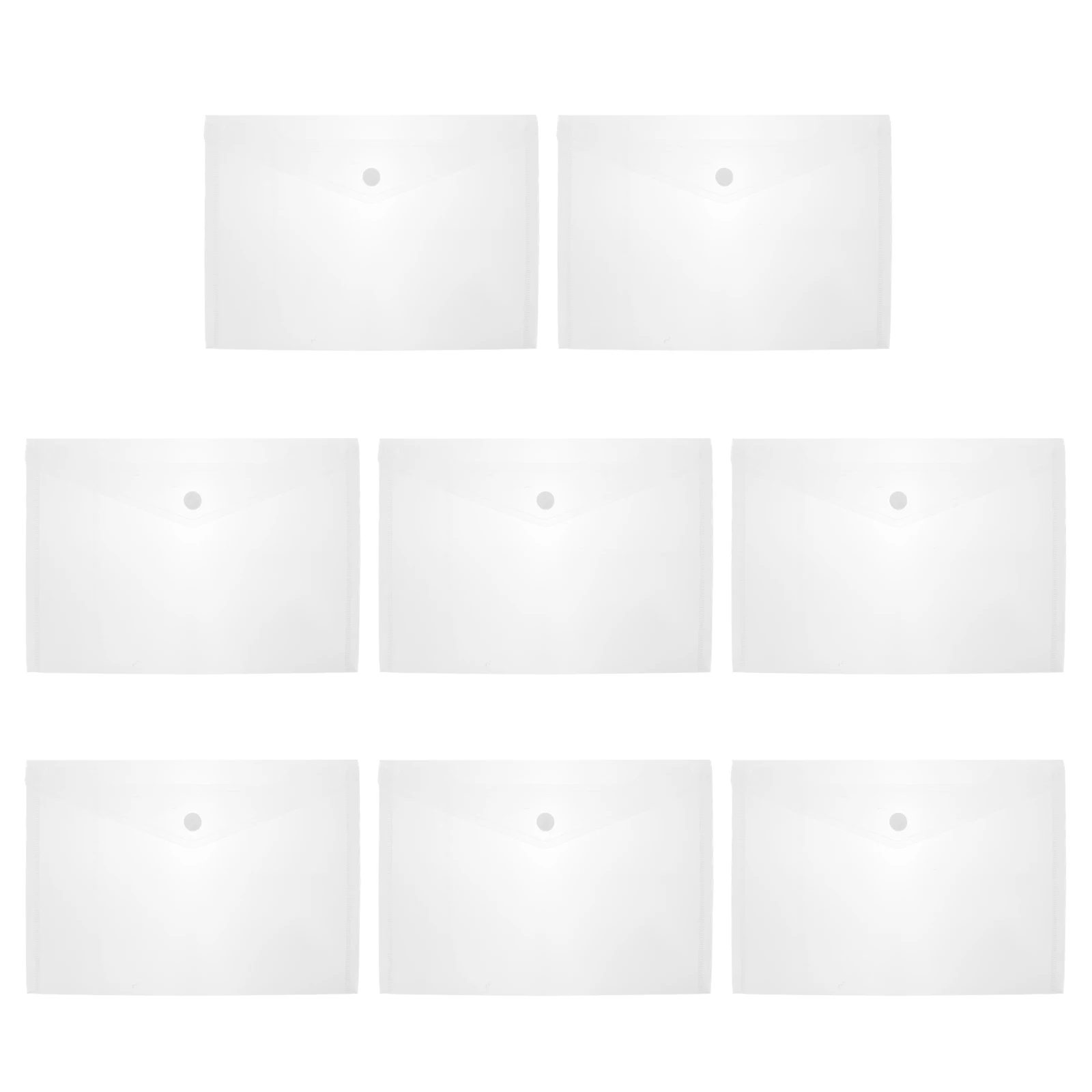 

40pcs A4 Transparent File Bags Classic Size Waterproof Document Folders Snap Button Office Supplies Storage ganizer