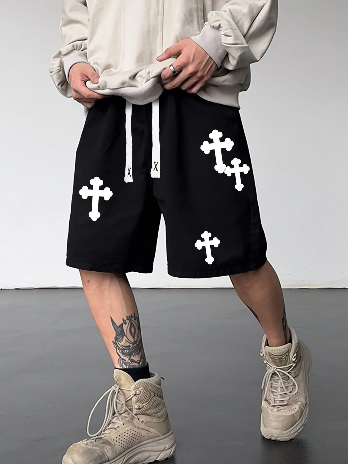 

2026 Summer New Men's Shorts - 3D High Street Cross-Design Print - Fashionable Casual Street Style - Comfortable Lightweight