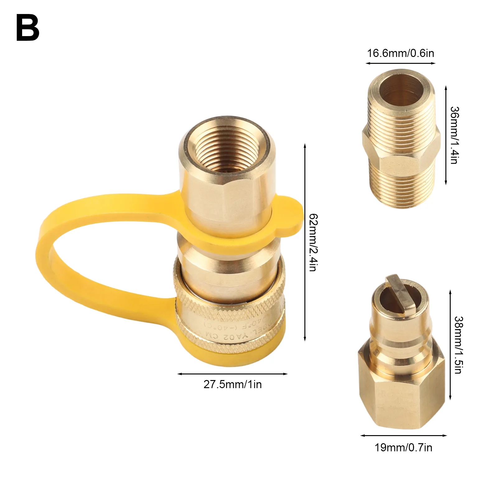 Parts Natural Gas Quick Connector Propane Gas Replacement Solid Brass Suitable For Grilling 3/8 Inch Accessories