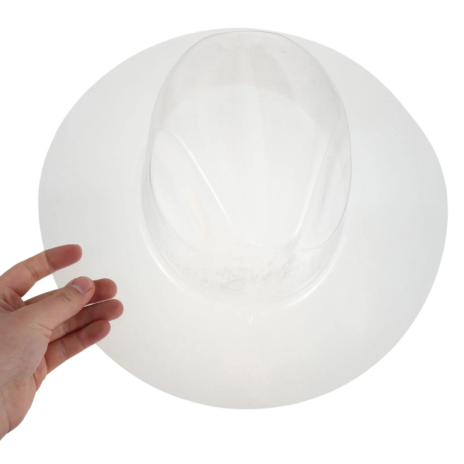 2Pcs Cowboy Hat Inner Support Clear Plastic Shaper Insert for Storage Display Rack Protection Brim Mold Holder Fedora Western