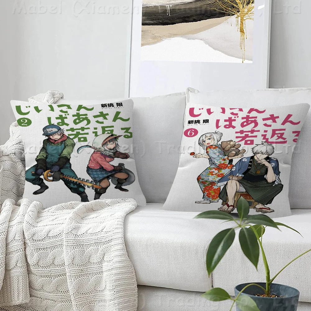 A Story About A Grandpa And Grandma Who Returned Back To Their Youth Pillow Anime Pillow Sofa Bed Head Pillow Cushion