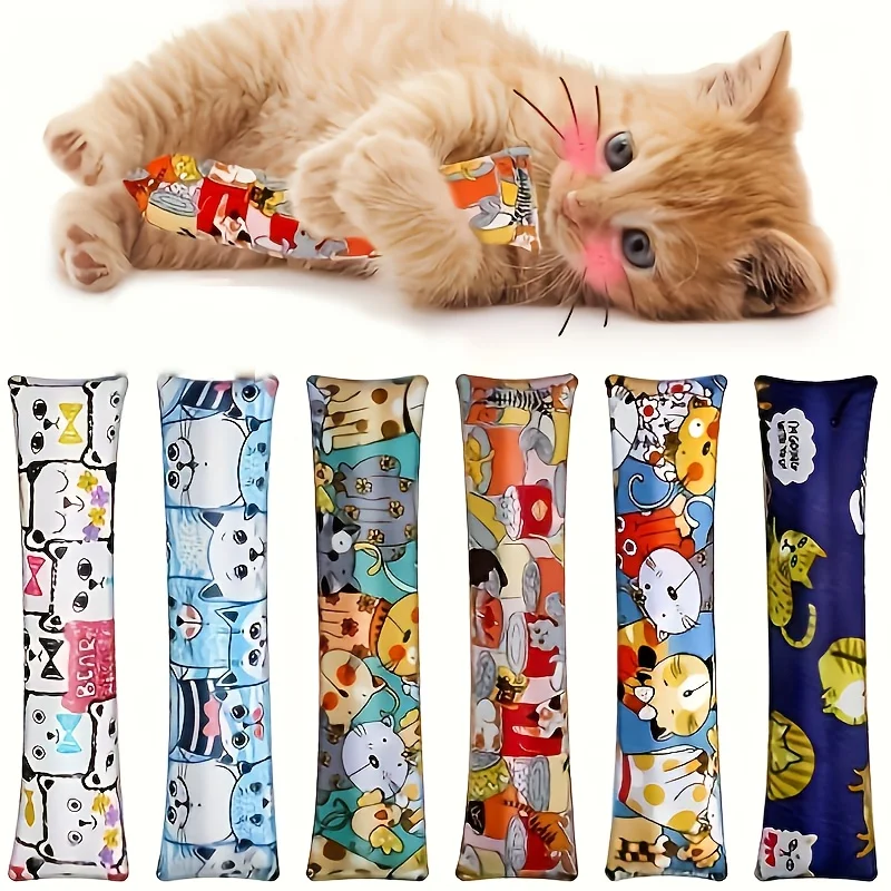 Plüsch-Katzen-Kauspielzeug – weiches und sicheres Haustierspielzeug, geeignet zum interaktiven Spielen und Zahnknirschen, süßes Geburtstags- oder Einweihungsgeschenk, geeignet für Katzen im Innen- und