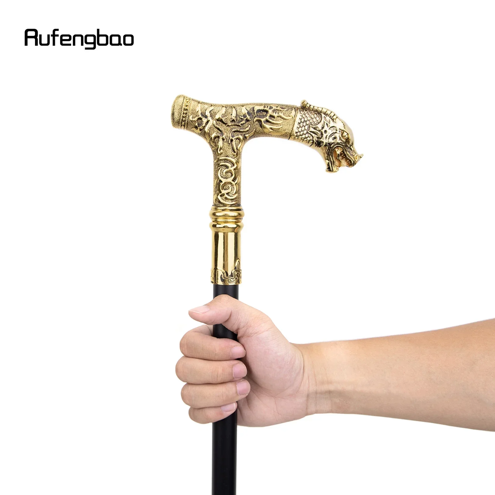 الذهبي التنين مقبض فاخر نمط عصا للمشي حفلة موضة أنيقة عصا للمشي الزخرفية Cospaly قصب مقبض Crosier 90 سنتيمتر