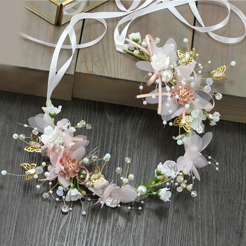 Wald Fee Stil Zarte Kinder der Tag Kranz Kinder Mädchen Tochter Geburtstag Neue Jahr Geschenk Begünstigt Hochzeit Kopfschmuck – Detail 4