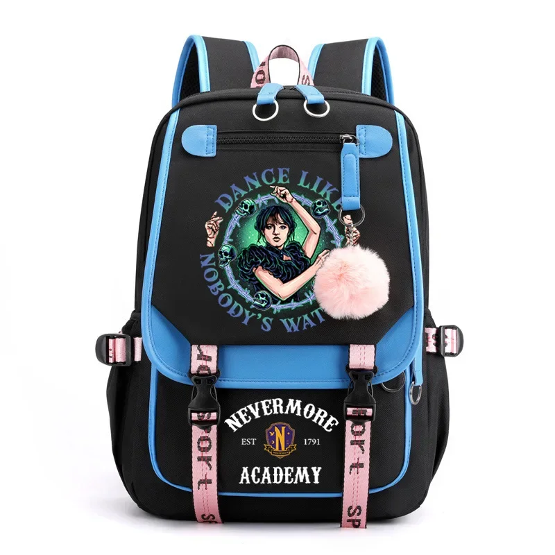 Rabu Addams Enid tas punggung sekolah remaja laki-laki perempuan tas Daypack Akademi Nevermore ransel Laptop hadiah ransel