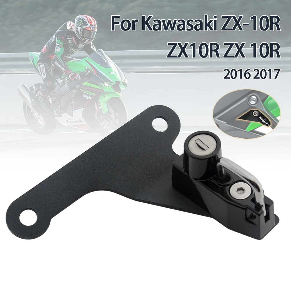 Motorcycle Helmet Lock Kit For Kawasaki ZX-10R ZX10R ZX 10R Helmets Security Anti-Theft Lock Rust-Proof Sturdy Aluminum