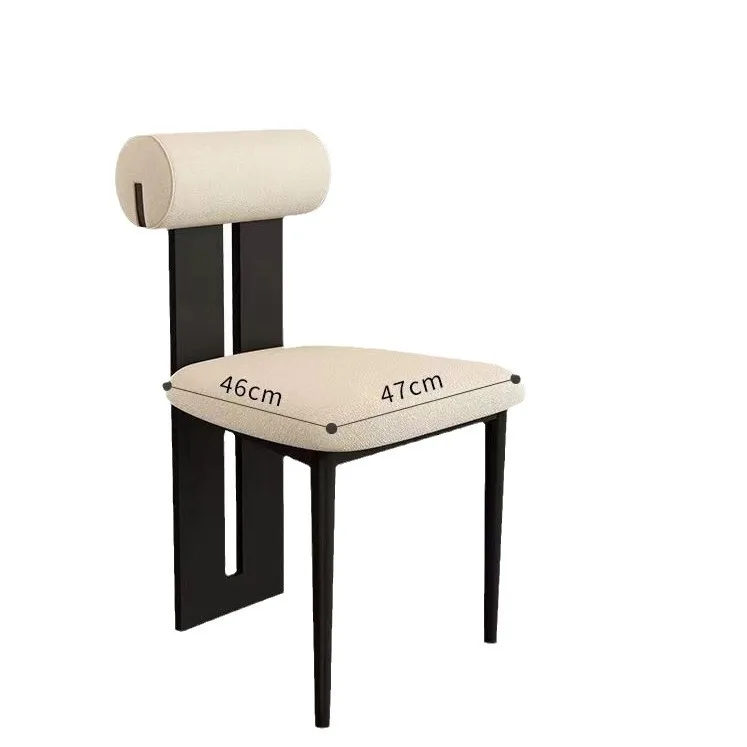 

Solid wood dining chair Household cream wind back chair Restaurant Hotel chair Cafe