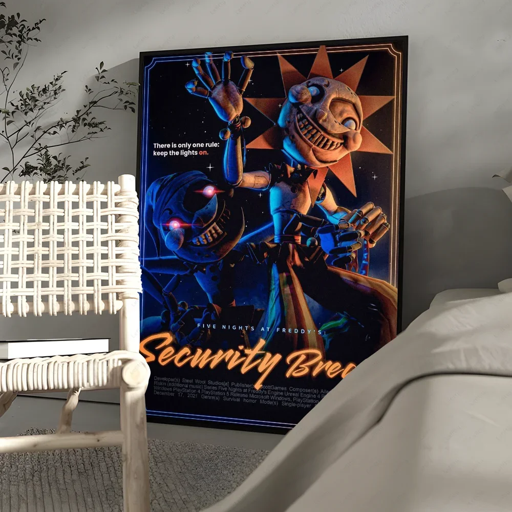 Fnaf Five-Nights-At-Freddys klassisches Poster, Wandkunstdruck, geeignet für Wohnzimmer, Schlafzimmer, Bar, Salon, Heimdekoration, Geschenk – Detail 22