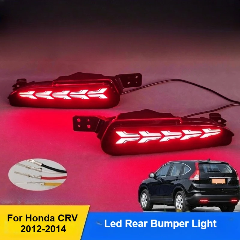 

Для Honda CRV 2012 2013 2014, отражатель заднего бампера, светодиодный указатель поворота, стоп-сигнал, модификация, аксессуары