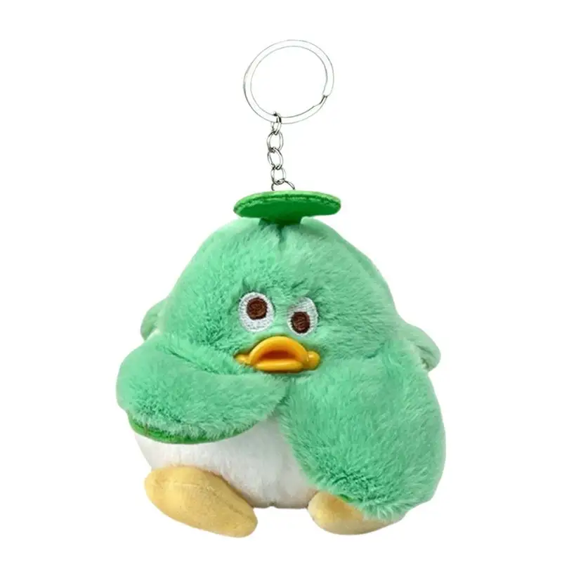 Duck Plush Ornament Cute Cartoon Duck Stuffed Keychain Pendant Chic Bag Pendant Phone Case Charm Huggable Companion for Kids for