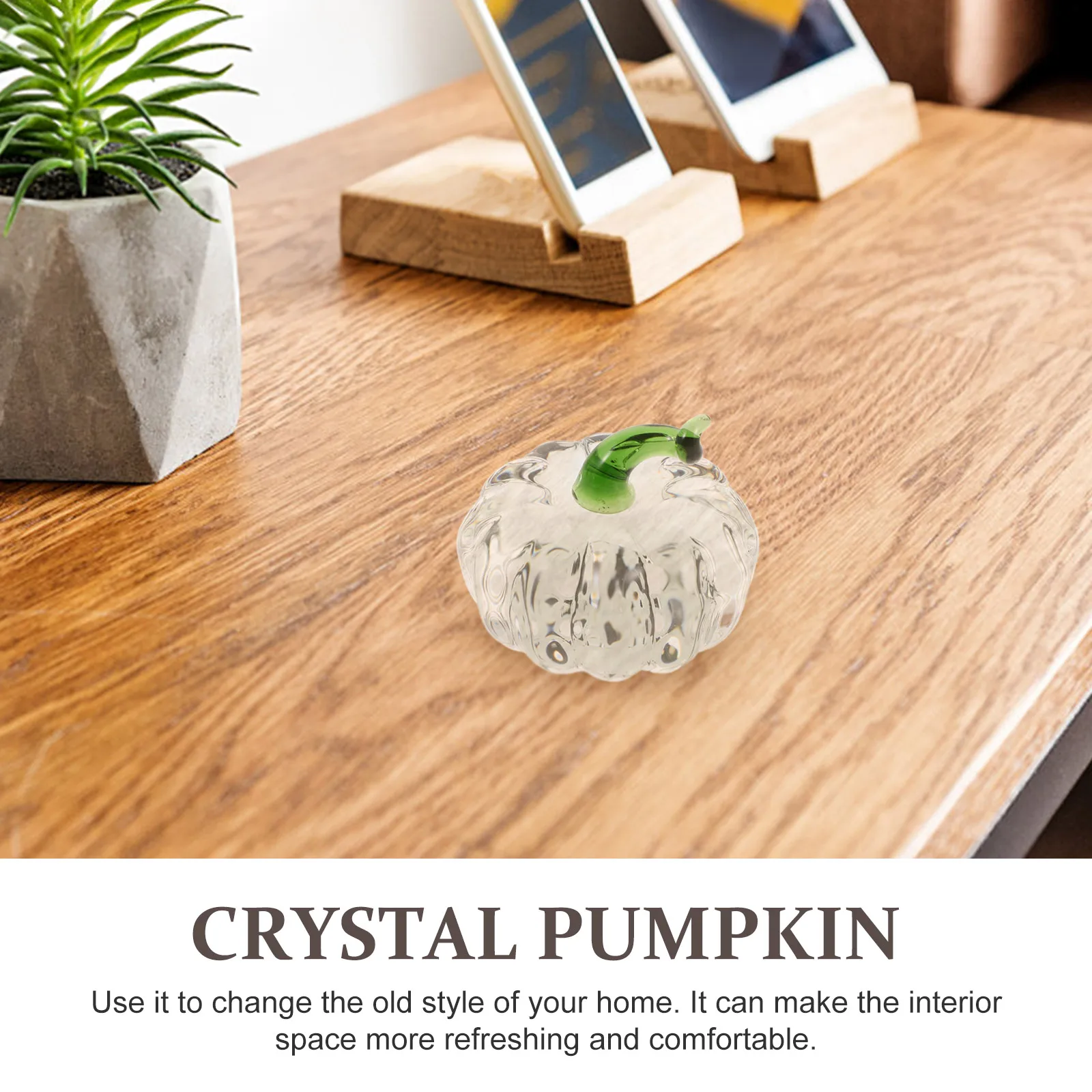 

Crystal Pumpkin Decor Unique Natural Touch Home Supplies Bedroom Living Room Dining Tabletop Mini Pumpkins Halloween Home Decor